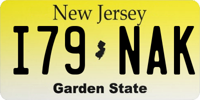 NJ license plate I79NAK