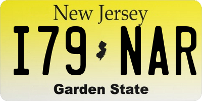 NJ license plate I79NAR