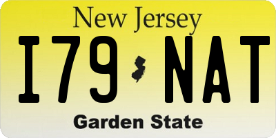 NJ license plate I79NAT