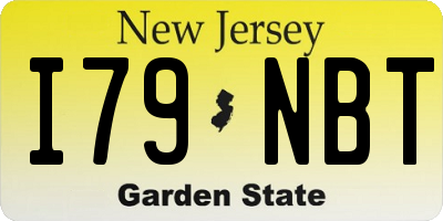 NJ license plate I79NBT