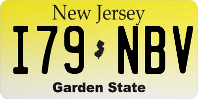 NJ license plate I79NBV