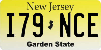 NJ license plate I79NCE