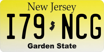 NJ license plate I79NCG