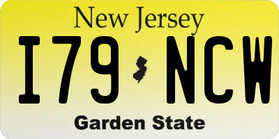 NJ license plate I79NCW