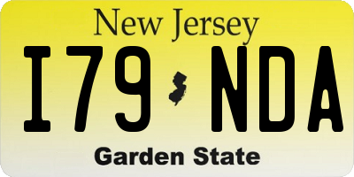 NJ license plate I79NDA