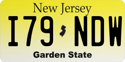 NJ license plate I79NDW