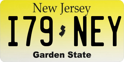 NJ license plate I79NEY