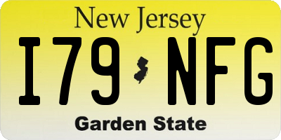 NJ license plate I79NFG