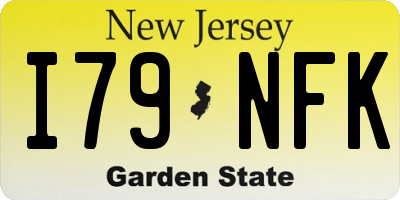 NJ license plate I79NFK