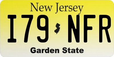 NJ license plate I79NFR
