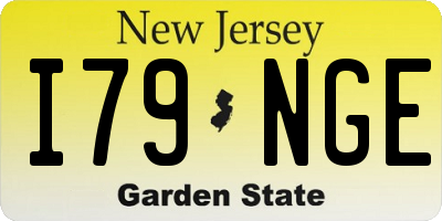 NJ license plate I79NGE