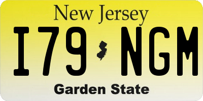 NJ license plate I79NGM