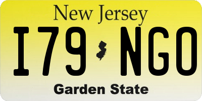 NJ license plate I79NGO