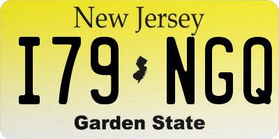 NJ license plate I79NGQ