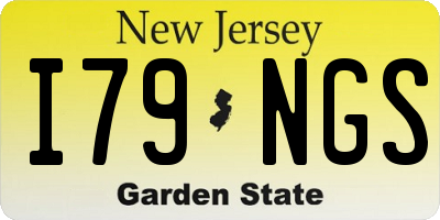 NJ license plate I79NGS