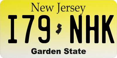 NJ license plate I79NHK