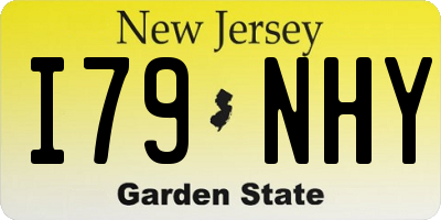 NJ license plate I79NHY