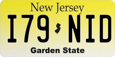 NJ license plate I79NID