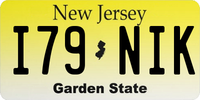 NJ license plate I79NIK