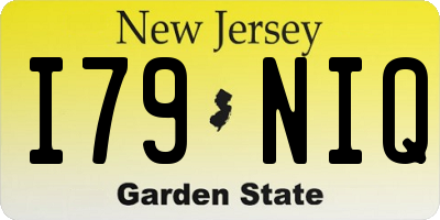 NJ license plate I79NIQ