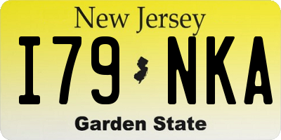NJ license plate I79NKA