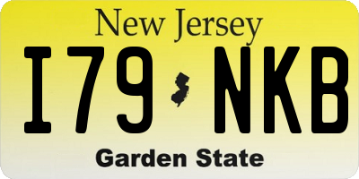NJ license plate I79NKB