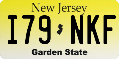 NJ license plate I79NKF