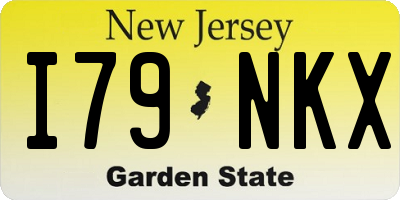 NJ license plate I79NKX