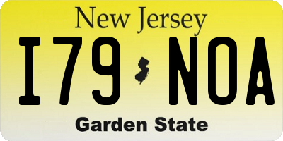NJ license plate I79NOA
