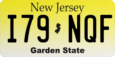 NJ license plate I79NQF