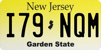NJ license plate I79NQM