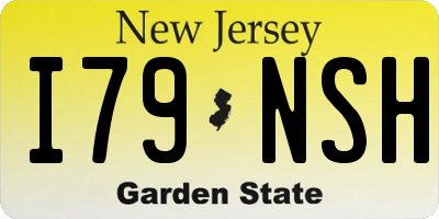 NJ license plate I79NSH