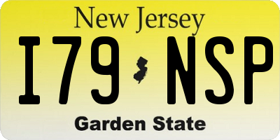 NJ license plate I79NSP