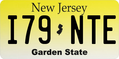 NJ license plate I79NTE