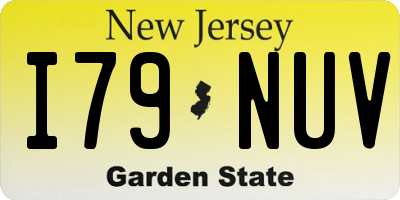 NJ license plate I79NUV