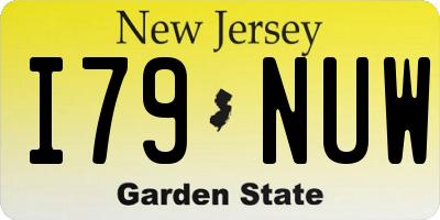 NJ license plate I79NUW