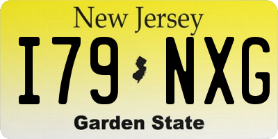 NJ license plate I79NXG