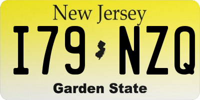 NJ license plate I79NZQ