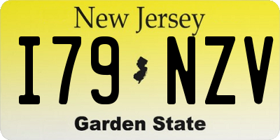 NJ license plate I79NZV
