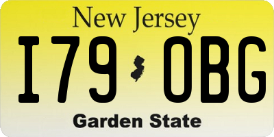 NJ license plate I79OBG