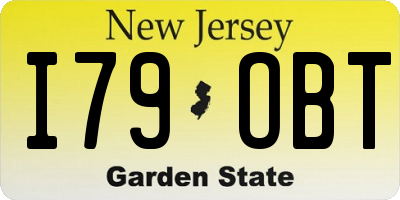 NJ license plate I79OBT