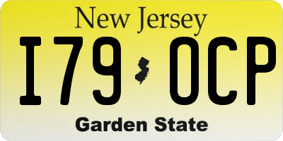 NJ license plate I79OCP