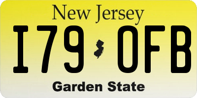 NJ license plate I79OFB