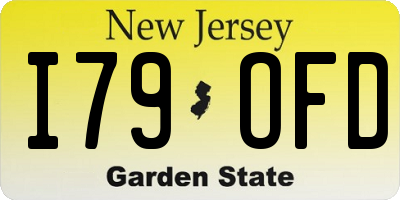 NJ license plate I79OFD