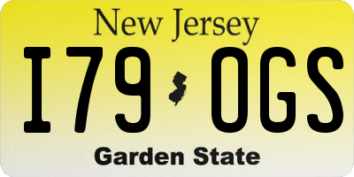 NJ license plate I79OGS