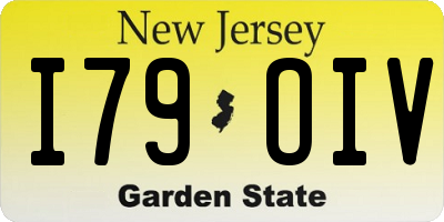 NJ license plate I79OIV