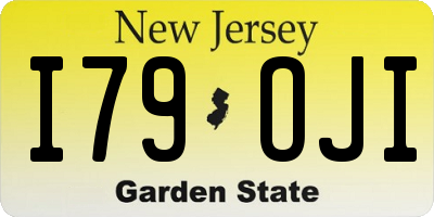 NJ license plate I79OJI