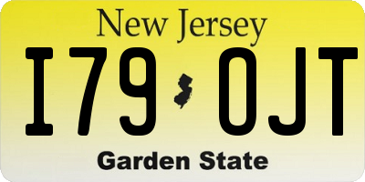 NJ license plate I79OJT