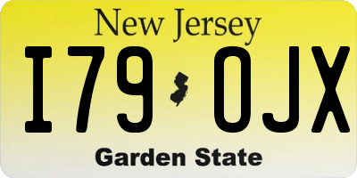 NJ license plate I79OJX