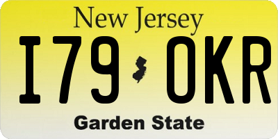 NJ license plate I79OKR
